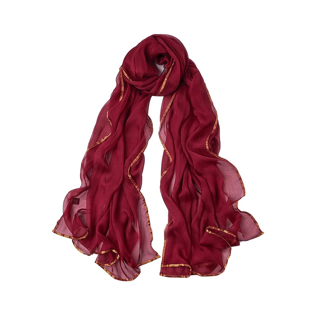 Calda e lussuosa sciarpa di seta Sciarpe eleganti da donna, regalo per Natale, compleanno e moda per il giorno del Ringraziamento (BA)