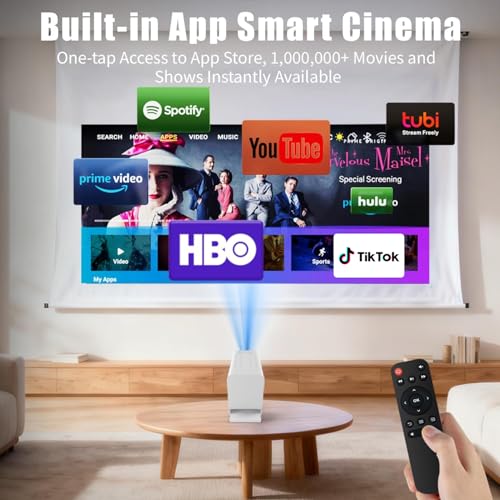 Image of Mini Projector with Wifi and Bluetooth,4K Supported Smart Projector