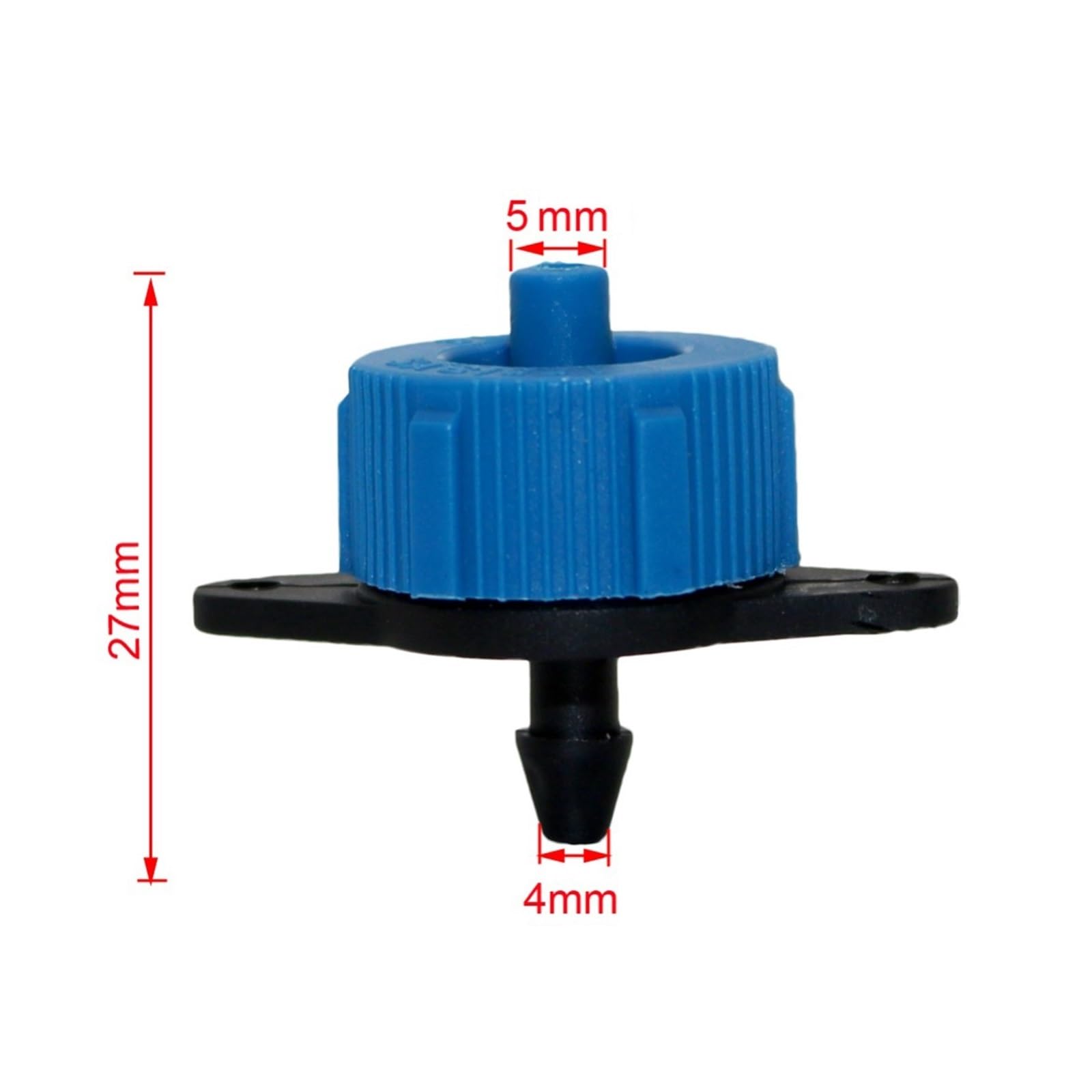 200 Pz 4L/8L Emettitori a goccia con compensazione della pressione Gocciolatori regolabili Micro connettori for strumenti di irrigazione del prato da giardino(Light Grey)