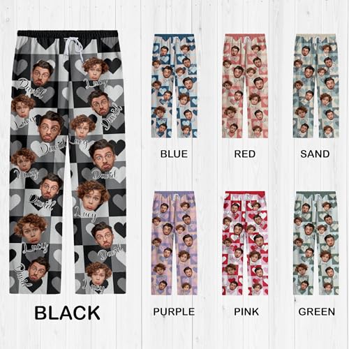 Custom Pajamas With Photo, Matching Pajamas For Couples, Personalized Pajamas Pants For Men Women, Valentine Pajamas 13