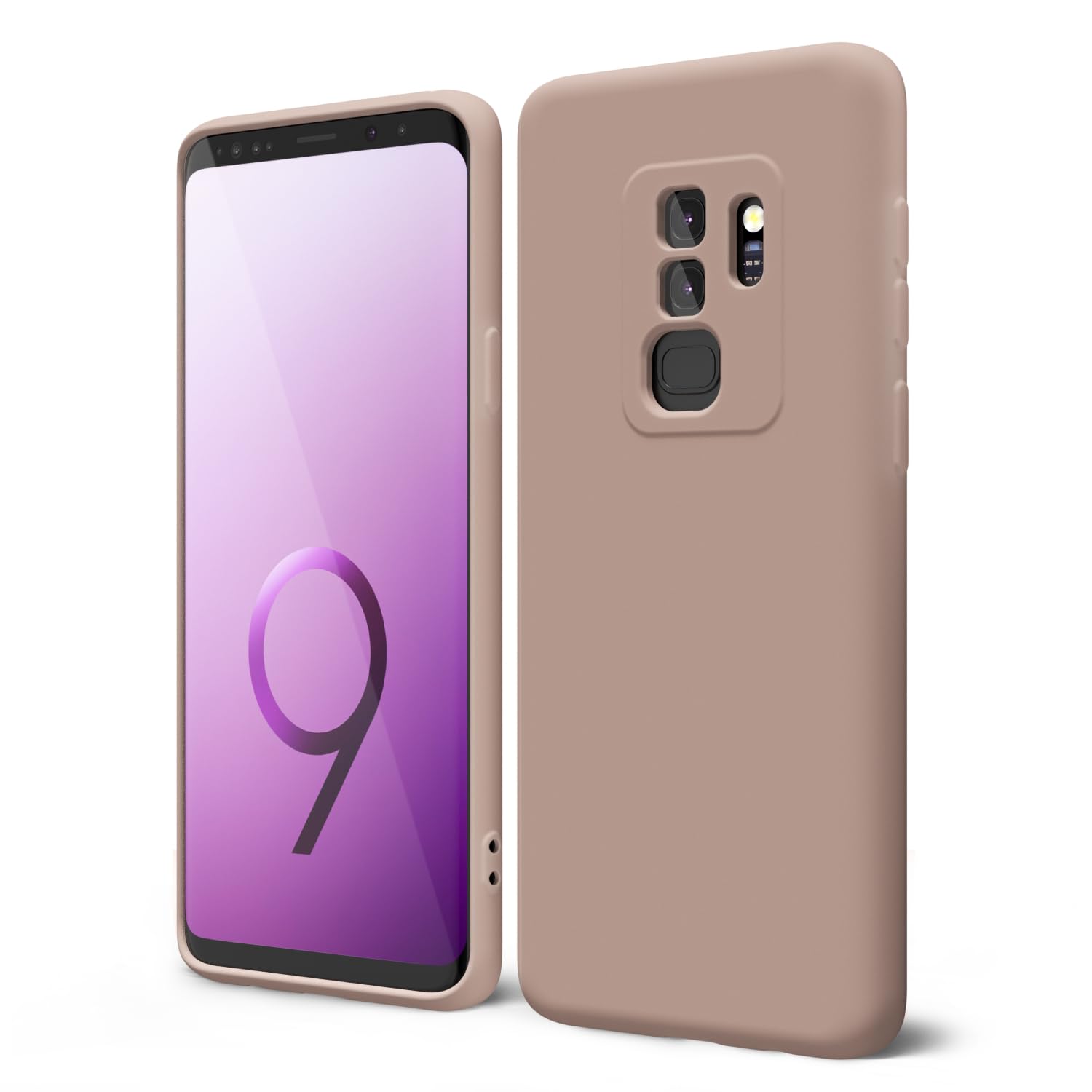 Oakxco for Samsung Galaxy S9 Plus Phone Case Liquid Silicone Grip, Cute Thin Slim Soft Rubber TPU Plain Smooth Gel Cover for Women Girl Aesthetic,