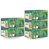 SANSI Grow Lights for Indoor Plants, LED Pot Clip Plant Light for Growing, 4000K Full Spectrum Plant Growing Lamp with 4-Level Dimmable, Auto On Off Timing 3 6 12 Hrs for Small Plants, White 5V10-Pack