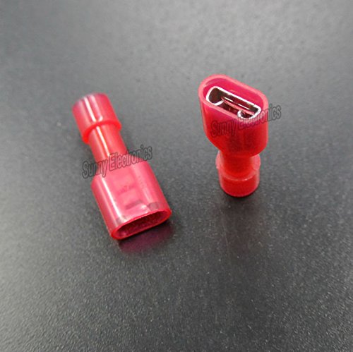 Davitu 22-18 AWG FULLY INSULATED 6.3mm Female SPADE CRIMP CONNECTOR TERMINAL (QTY1000)