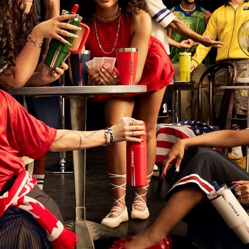 Image of STANLEY IceFlow 2.0 Flip Straw Tumbler with Handle, 30 oz | Twist On Lid and Flip Up Straw | Leak Resistant Water Bottle | Insulated Stainless Steel | BPA-Free | Team Red Dark Blue