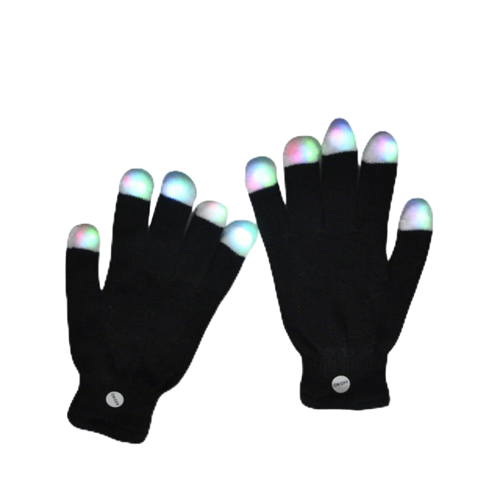 Géneric Light up Gloving Gloves, 7 Colors Light Show Light up Finger Gloves, Flashing Knitted Glove for Night Party Festivals (Style A)