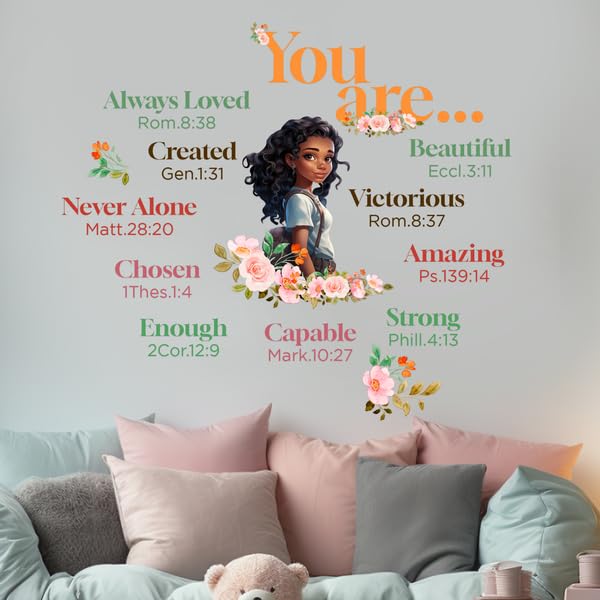 Vinilo decorativo EGD niña negra pensamientos cuties 30x14 pulg
