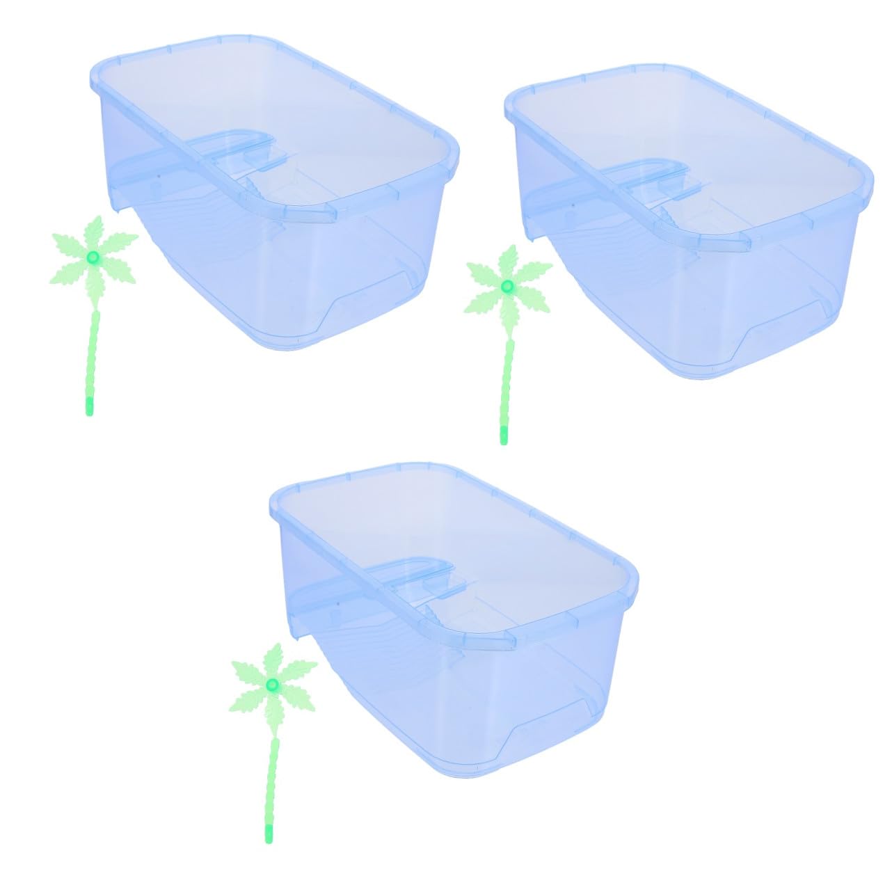 Sosoport 3sets Tank per Rettili e Tartarughe per Allevamento e Alimentazione Design e Facile per Domestici Small