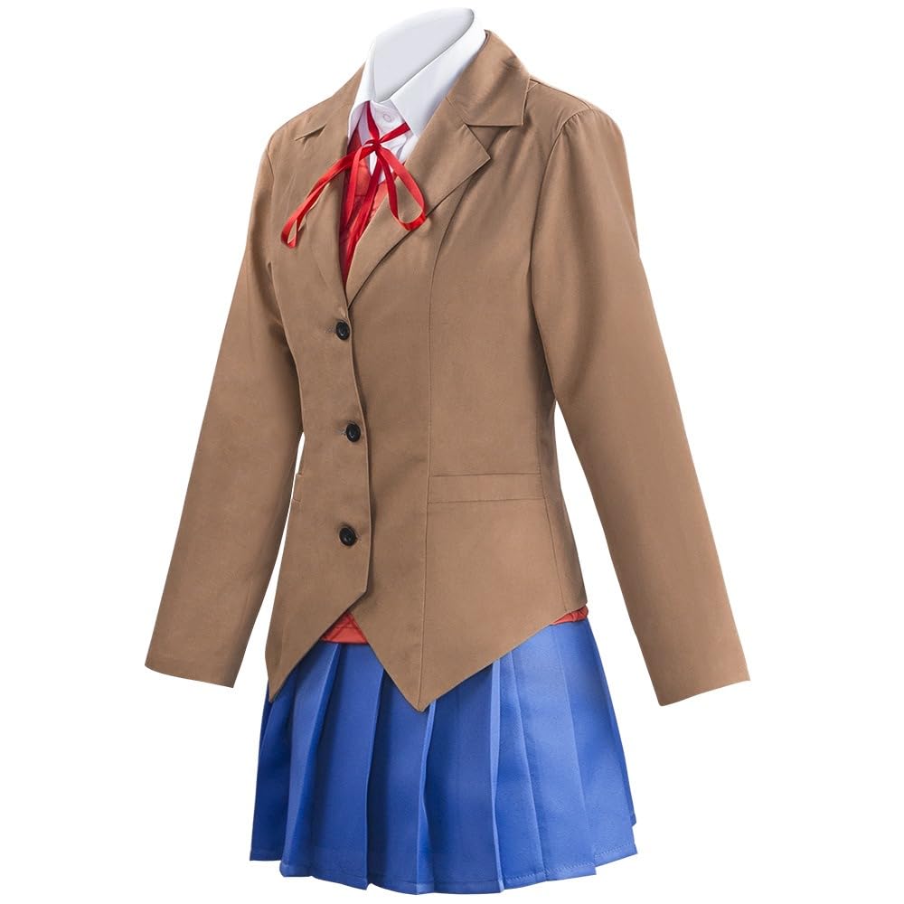Monika Sayori Yuri Natsuki Uniform Schuhe Cosplay Kostüm Damen Matrosenanzug Outfit Komplettes Set