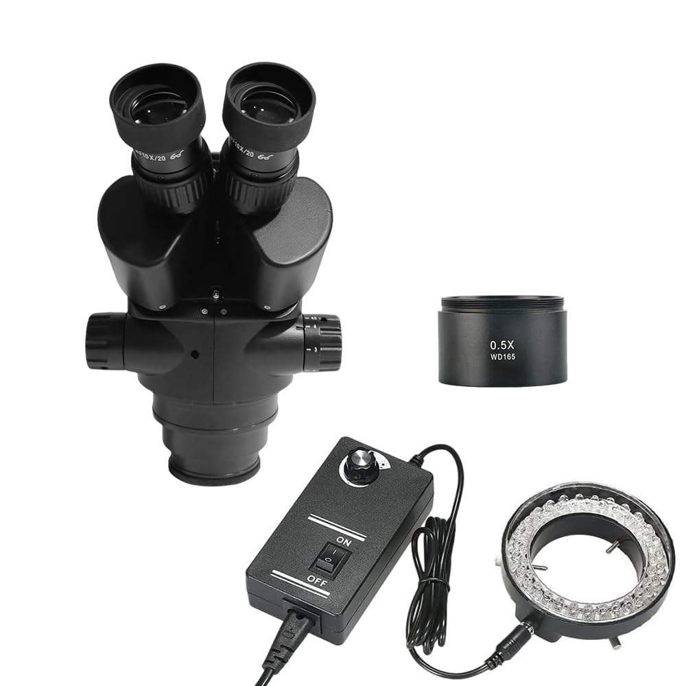 Cabezal de microscopio binocular negro - Accesorio de visión estéreo para grabado de joyas, LK-7045A-B