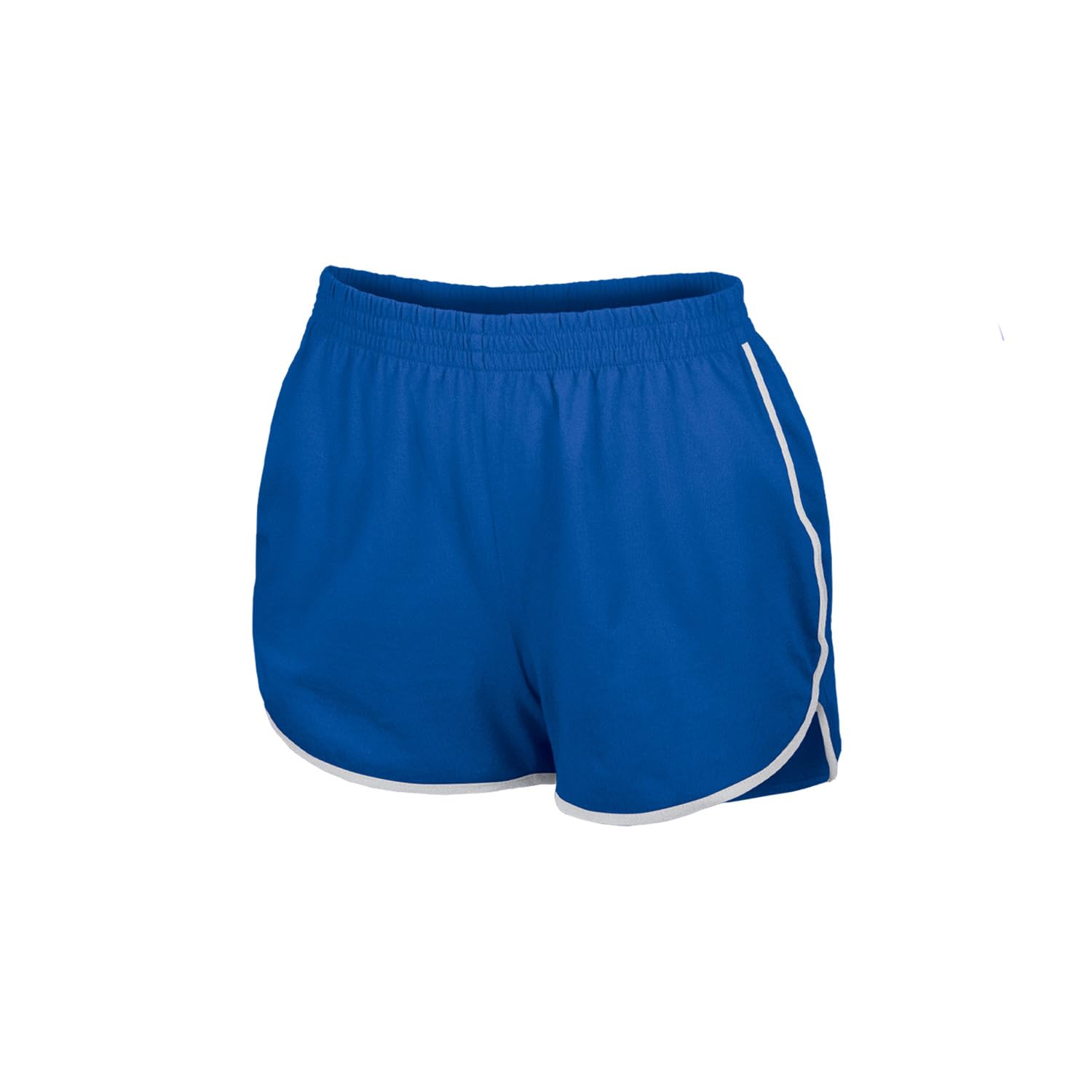 GK High-Waisted Retro Athletic Shorts for Women and Girls (2X, Royal)