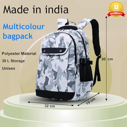 Image of Tinytot 30 Litre Waterproof School Backpack Bags for Women - Large 19 Inch Laptop Bag for Boys &Girls 12+ Years, College Bag for Girls and Boys, Men, Women - Ideal for Office, Travel, School, College