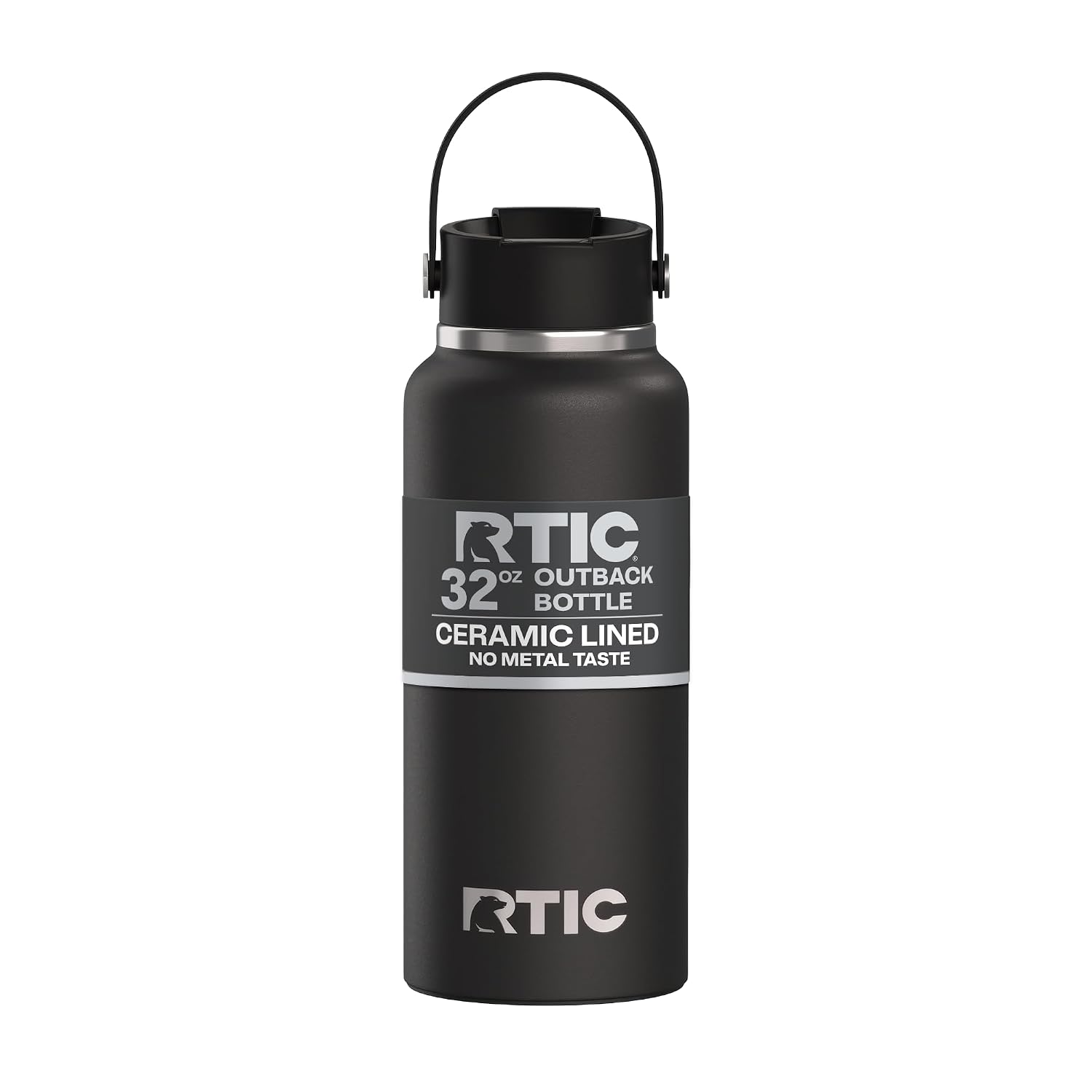 RTIC 32oz Outback Bottle, Insulated, Stainless Steel, Metal, Double Wall Vacuum-Insulation, Ceramic Lined, Leak-Proof Lid,...