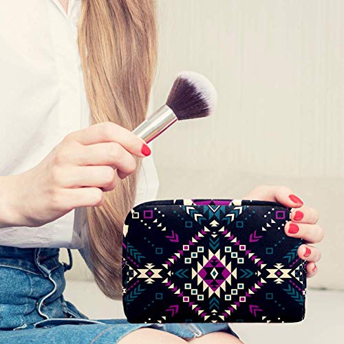 Tribal Navajo Aztec Geometric Pattern Makeup Bags Portable Tote Cosmetics Bag Travel Cosmetic Organizer Toiletry Bag Make-Up Cases For Women #TOP4