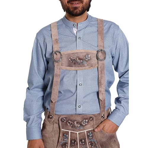 Image of Bavarian Suspenders for men | Authentic Lederhosen suspenders with buckles for Oktoberfest Costume