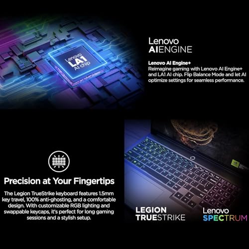 Image of Lenovo Legion Pro 5i Gaming Laptop - Intel 24-core i9-14900HX | 16 inch IPS WQXGA 165Hz Display | GeForce RTX 4060 | 64 GB DDR5, 1 TB SSD | Backlit KB | Win 11 Pro | w /MS Office Lifetime, Free DVD Drive