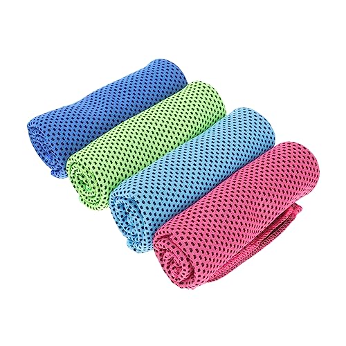 Toddmomy 4pcs Cooling Towels Microfiber Sports Yoga Golf Workout Towels Breathable Summer Cooling