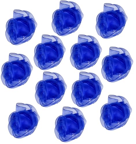 Lolakee Dance Scarves 12 Pcs Juggling Scarves for Kids Play Silk Scarve for Babies Toddlers Children Movement Learning Education Musical Accessories Colorful Scarfs Magic Tricks Performance (Blue)