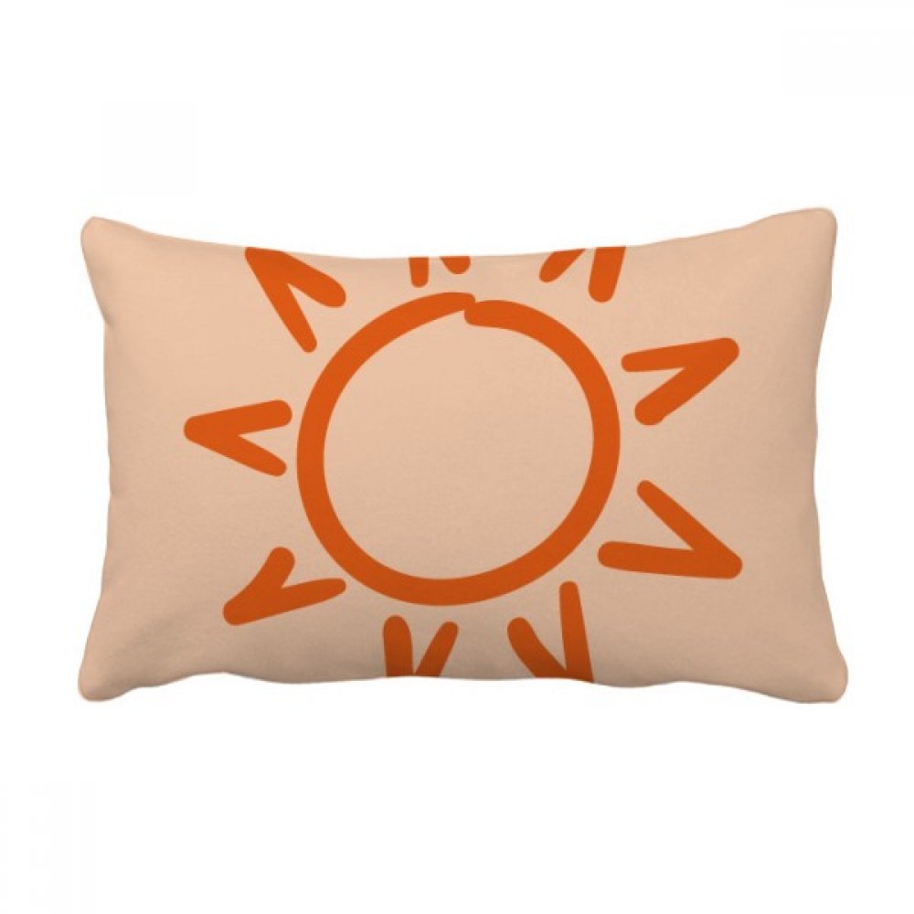 Oreiller lombaire soleil contre le mal de dos coussin orange canapé