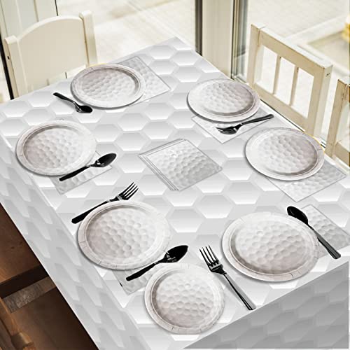 Image of 24 Guests Golf Party Supplies Plates Napkins Tablecloths Golf Birthday Decorations Sports Theme Disposable Tableware Set Party Decoration Favors