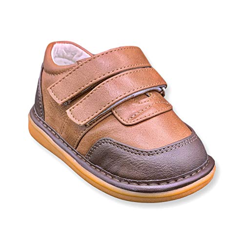 Wee Squeak Toddler Squeaky Shoes Two-Tone Brown Size 8