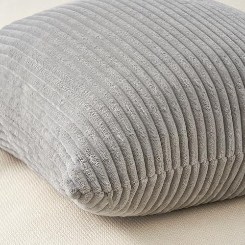 Image of Topfinel 20x20 Set of 4 Boho Couch Throw Pillows Decorative Velvet Pillow Covers for Bed Accent Nordic Corduroy Pillowcase Sofa Living Room Home Decor Blue and Yellow
