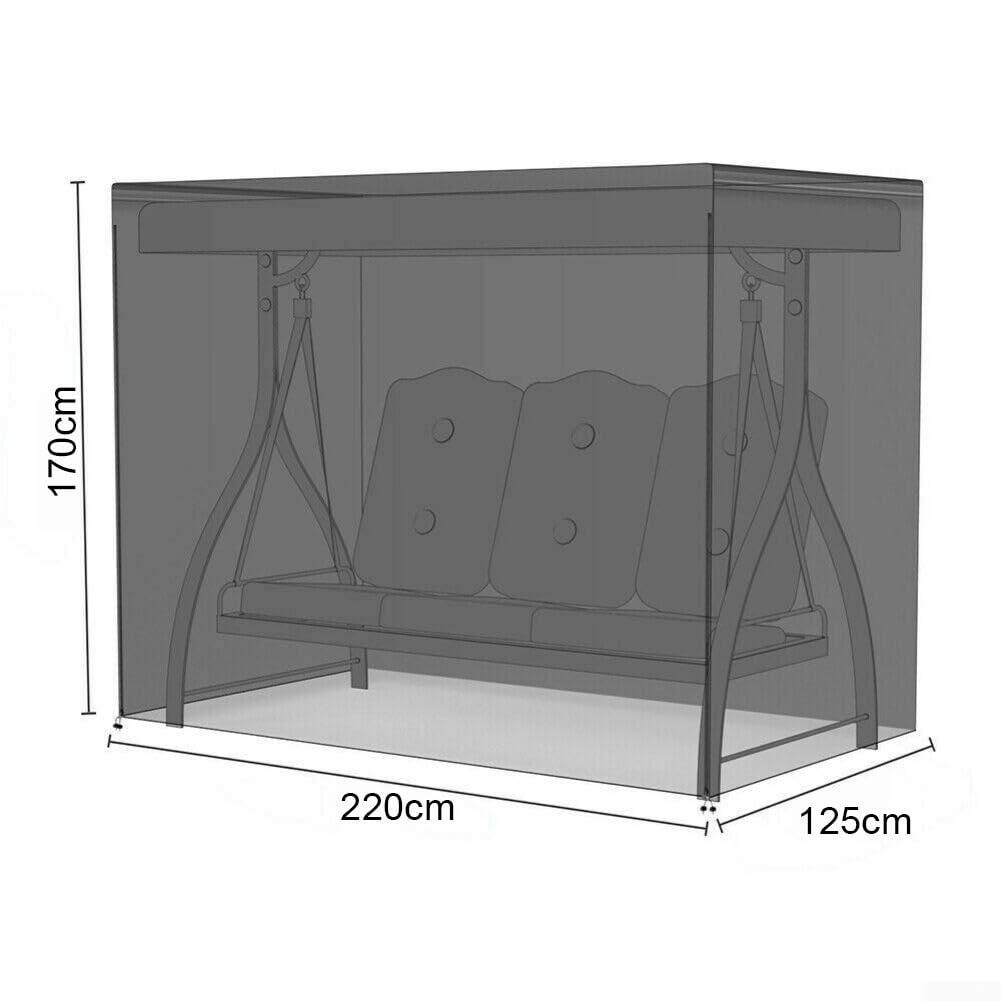 Housse imperméable pour balancelle de jardin 3 places - Protection UV (220 x 125 x 170 cm)