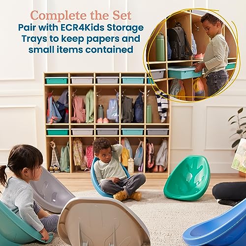 ECR4Kids 10-Section Storage Locker, Classroom Furniture, Natural