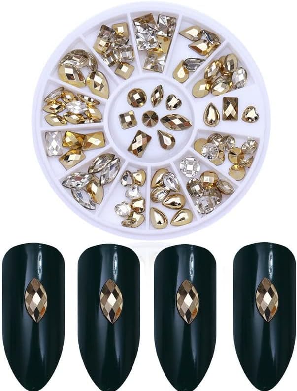 2019 Summer Double-Sided Nail Rhinestone Irregular Beads Manicure 3D Nail Art Decoration in Wheel Accessoriesmakeup