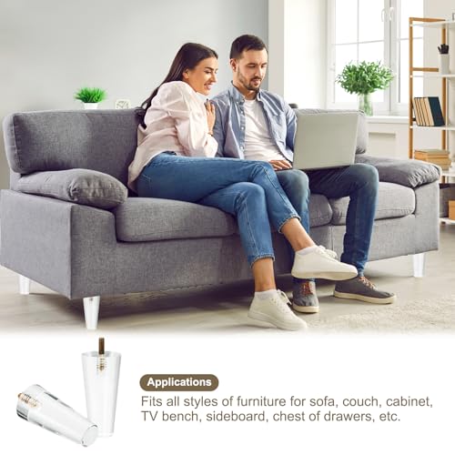 Uxcell A24010300UX1428 Acrylic Furniture Legs 4 Inch Set Of 4 thumb #4