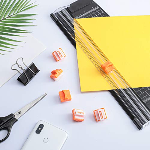 mudder 10 pieces paper cutter replacement blade cutting replacement blades refill for a4 black and white paper trimmerorange