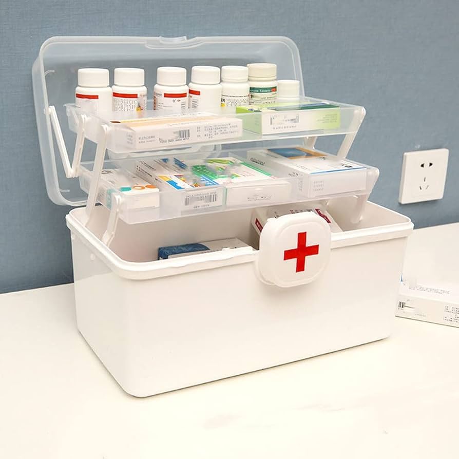 Amazon.co.jp: 家庭用 薬箱 救急箱 救急セット ポータブル 薬箱