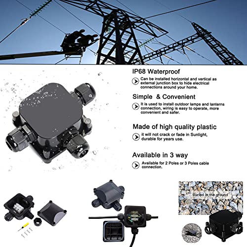 Scatola di Giunzione, 6PCS a 3 vie Connettore