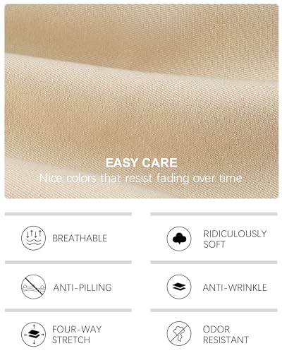 Image of COMENII Scrubs for Women, Mid Rise Straight Leg Cargo Pants with Knit Yoga Waistband, Easy Care Womens Scrubs Pants
