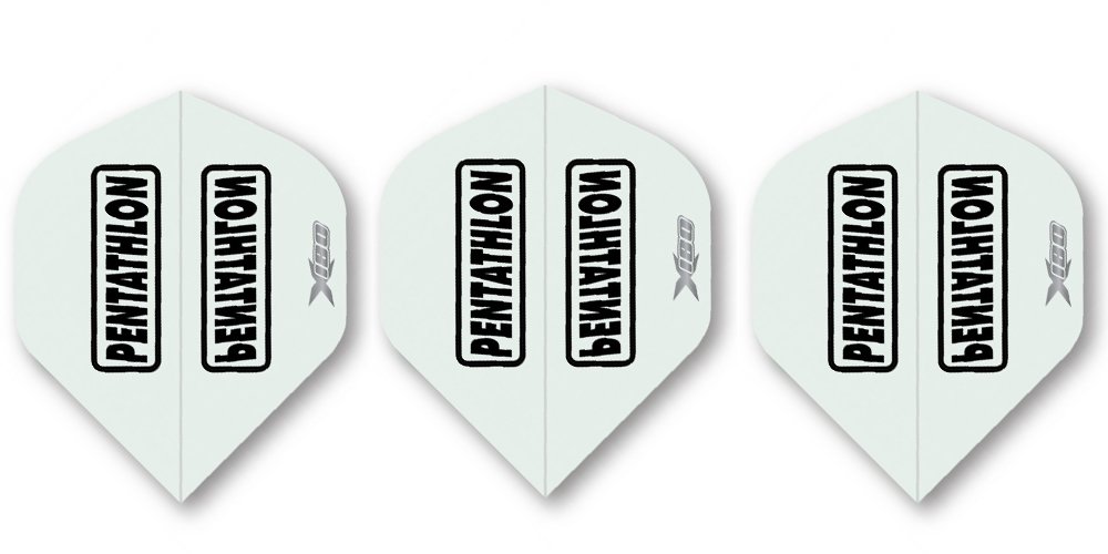 Pentathlon X180 Super Thick Standard Dart Flights (Clear, 3 Sets)