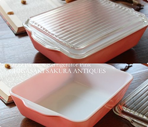 オールドパイレックス　レフリジレーター ピンク　Lサイズ 　耐熱容器　OLD Pyrex Refrigerator