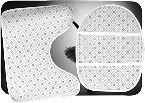 Badezimmerteppich-Set, 3-teilig, tanzende Ballerina-Silhouette im Dunkeln, waschbarer Badteppich, rutschfest, mit Rückenpolster, Konturteppich und Toilettendeckelbezug – Bild 6