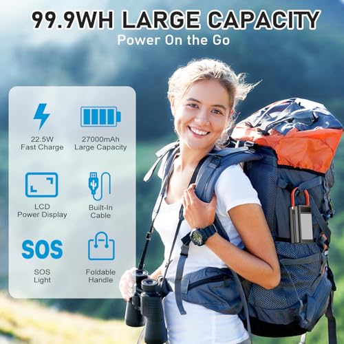 PGYOB Portable Power Bank Power Station, 27000mAh Outdoor Generator with SOS Light, Backup Battery Charger for MacBook, iPhone, Samsung, Home use, Outdoor Camping, RV Trip 4 AI VOLT Generator Website 51rY8BDLaqL. SL500 AI VOLT Generator Website