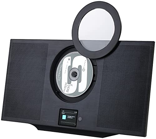 VR-Radio Wandradio flach: Stereoanlage, Alu, Internet-Radio/CD/DAB+/Bluetooth, 60W, DSP, schwarz (vertikale Stereoanlage, DAB Anlage, Box) – Bild 3