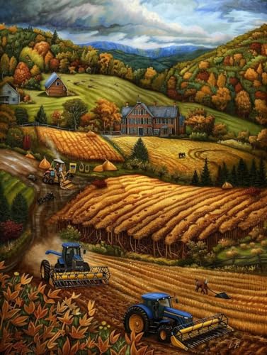【Diamond Painting Kit Completo】: Ogni diamond painting è dotata di tutti gli strumenti necessari, 1*penna a punta di diamond, 1*tela, 1*pinzetta, 1*colla per pittura a diamond, 10*sacchetti di plastica sigillati, 1*vassoio di plastica per diamond e abbastanza diamanti quadrati colorati. Per ogni kit forniremo il 30% di diamond in più del necessario