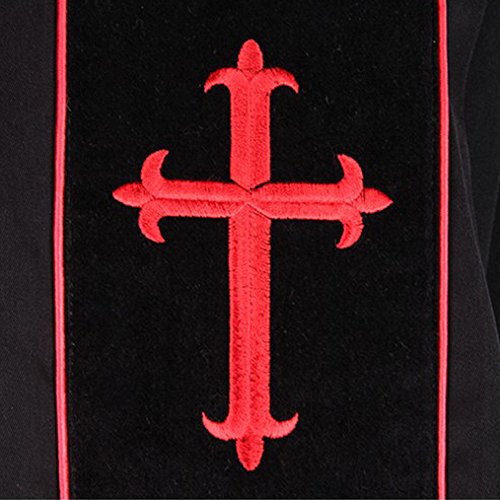 IvyRobes Unisex Clerical Clergy Robe for Pulpit with Bell Sleeves Black4