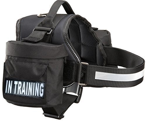in Training Service Dog Harness with Removable Saddle Bag Backpack Pack Carrier Traveling Carrying Bag. 2 Removable in Training Patches. Please