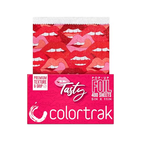 Colortrak Tasty Pop-up Foil W/Dispenser (400 Count), Pre-cut Sheets, Non-Slip Embossed Texture, 5