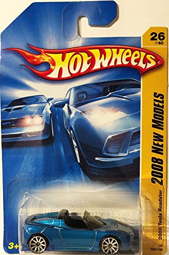 Hot Wheels Tesla Roadster Bleue 2008 - édition New Models, Diecast 1:64, Neuve Sous Blister