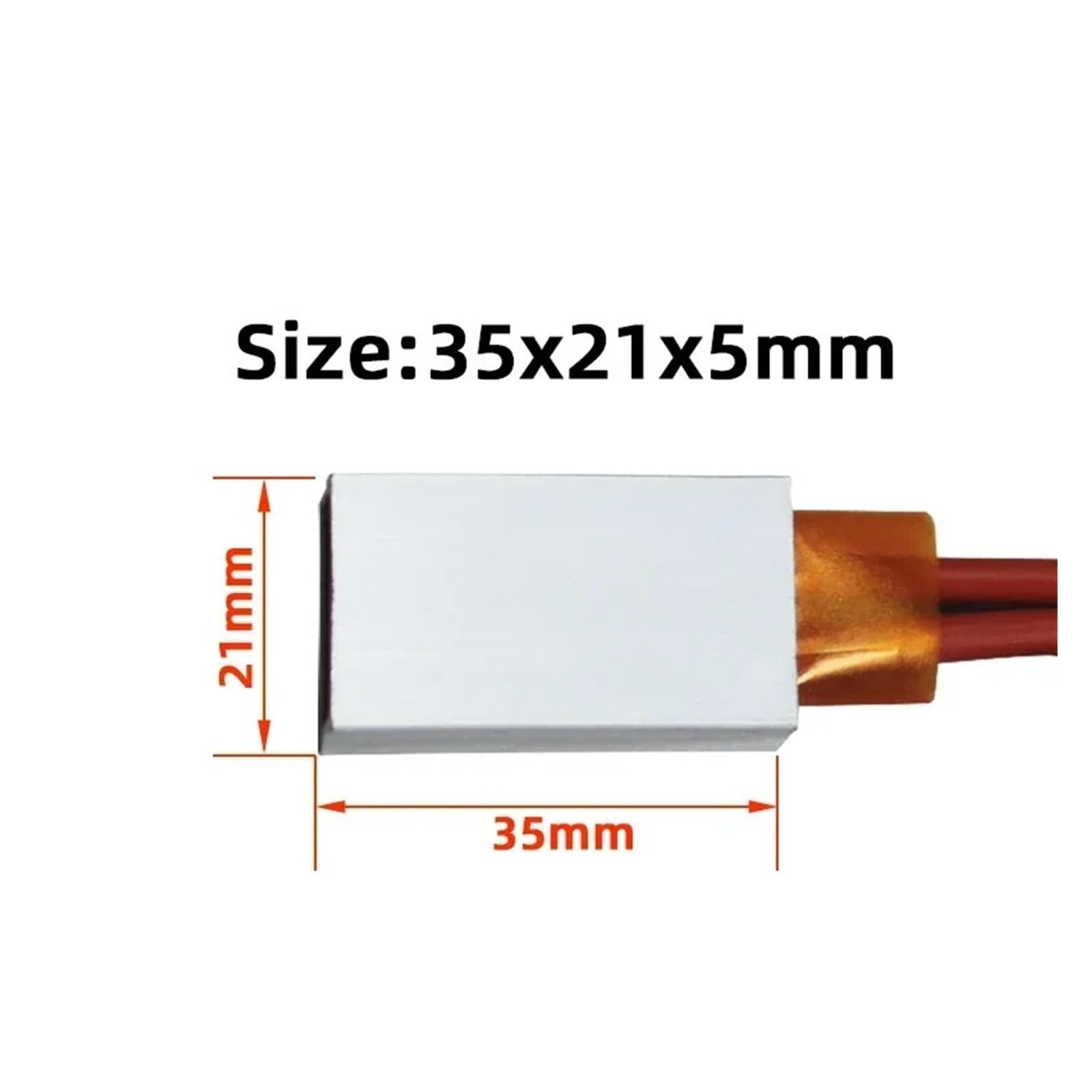 Element grzejny PTC, arkusz grzewczy o stałej temperaturze | 1 szt. Wielonapięciowy 12 V – 220 V, 35 × 21 × 5 mm(24v - 200 Degrees)