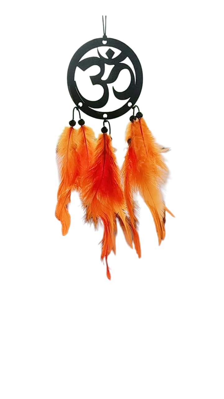 Sky-One Crafts Car Hanging Accessories: OM Shiva Spiritual Decor with Saffron Feather for Car, Home and Office Desk Décor Accessories-image-11