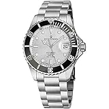 Revue Thommen Mens Automatic Diver Watch - 42mm Analog Silver Face Diving Watch with Luminous Hands,