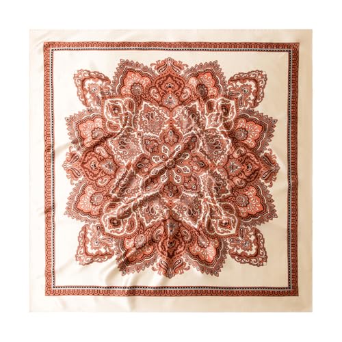 Image of 35 inch Men's Silk Cowboy Scarf - Oversized Western Bandana Neckwear, Large Square Scarf with Gift Packaging