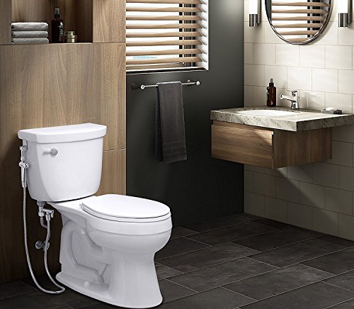 Rinseworks - Aquaus 360 Patented Hand Held Bidet Sprayer - Nsf Cupc Certified For Legal Installation - 2 Backflows – Dual Pressure Controls - Stayflex Hose - 3 To 11 Inch Spray Reach - 3 Year Warranty #TOP5