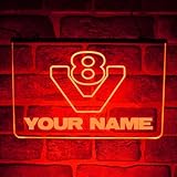 Personalised Trucker Cabin Neon Light Up LED Sign – Custom LED Name Plaque for Scania Truck or Lorry Dash – Unique Gift Ideas (Multicolour) - Image 1