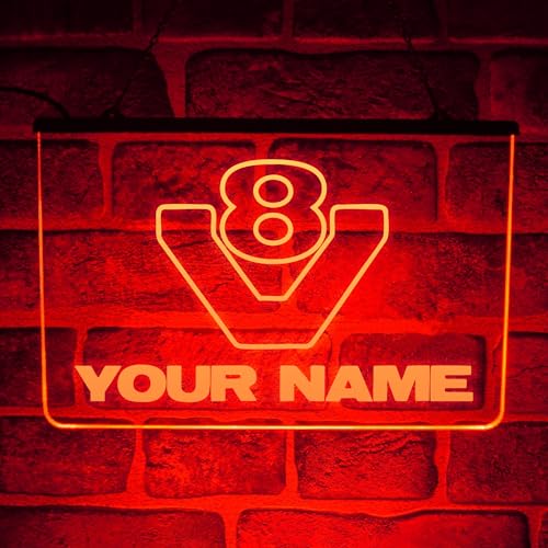 Personalised Trucker Cabin Neon Light Up LED Sign – Custom LED Name Plaque for Scania Truck or Lorry Dash – Unique Gift Ideas (Multicolour)